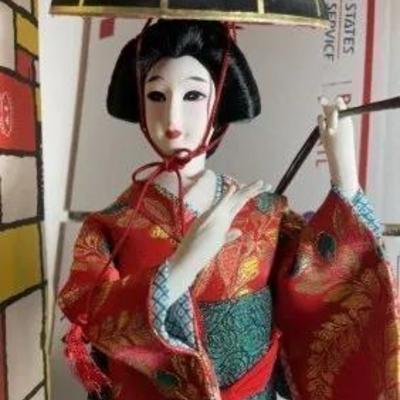 Vintage Scarce Yoshitoku Japanese Doll 18" Tall, Bought in Tokyo in c1980 w/Original Box in VG Condition.