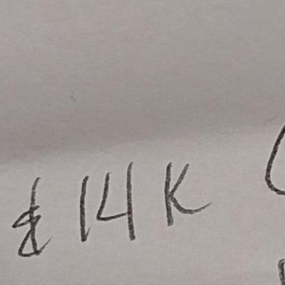 14K Yellow Gold Ring with Possible White Sapphire Stone- Size 7 1/4- Approx 4.4 Grams (T9)