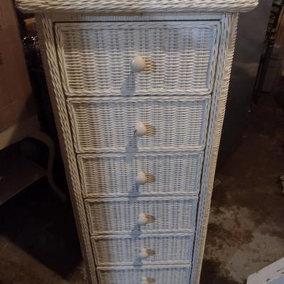 Wicker Rattan Lingerie Dresser