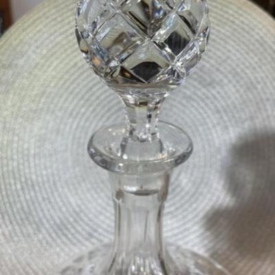 Vintage Mid-Century Leaded Glass Decanter 10.5