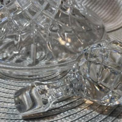 Vintage Mid-Century Leaded Glass Decanter 10.5