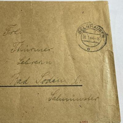 Vintage World War II German Envelope Empty in Good Preowned Condition.