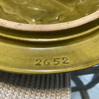 Vintage Mid-Century Large Veggie USA Casserole Covered Bowl with Metal Stand Preowned from an Estate in VG Condition as Pictured.