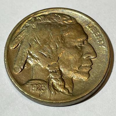 1923-P Choice AU/UNC Condition Buffalo Nickel with Nice Color as Pictured.