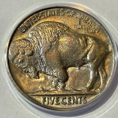 1919-P Choice Uncirculated Buffalo Nickel with Gorgeous Color as Pictured.