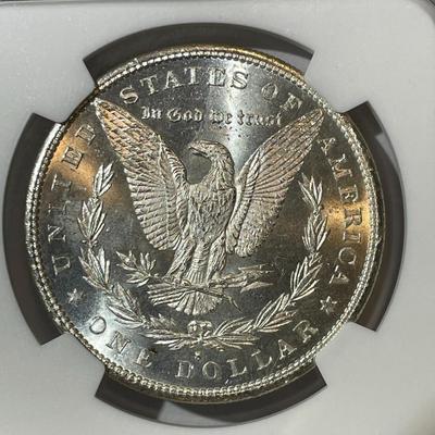 NGC CERTIFIED 1880-S NICE ORIGINAL MS63 GRADED MORGAN SILVER DOLLAR AS PICTURED.