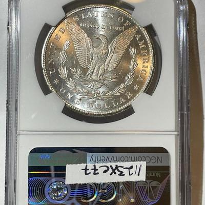 NGC CERTIFIED 1880-S NICE ORIGINAL MS63 GRADED MORGAN SILVER DOLLAR AS PICTURED.