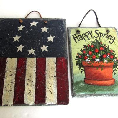 2 Heavy Outdoor/Garden Wall Plaques