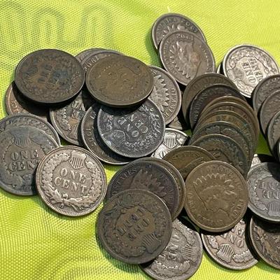 Bag-2 of 50 Good or Better Condition Indian Head Cents as Pictured.