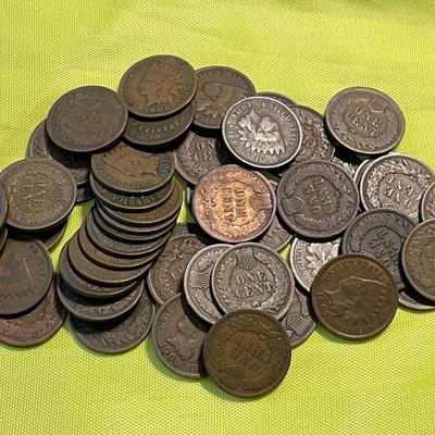 Bag-3 of 50 Good or Better Condition Indian Head Cents as Pictured.