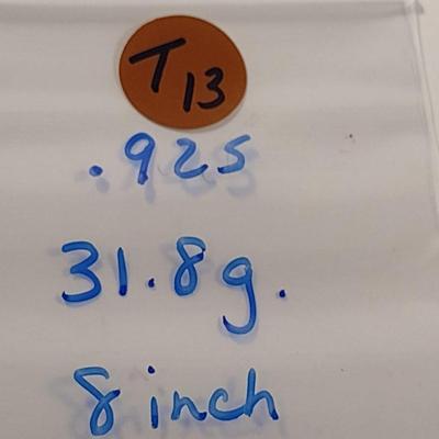 Sterling Silver and Turquoise Bracelet- Approx 8" and 31.8 Grams (T13)