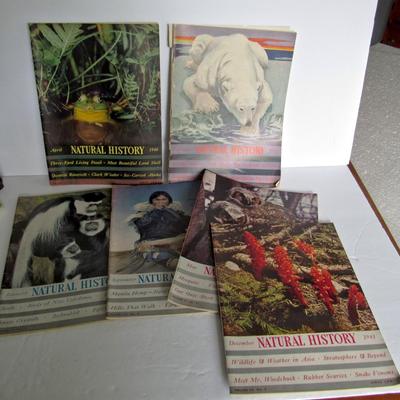 Six Vintage 1940s Natural History Magazines