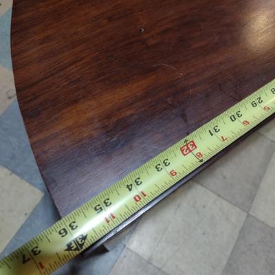 Mahogany Finish Demilune Table