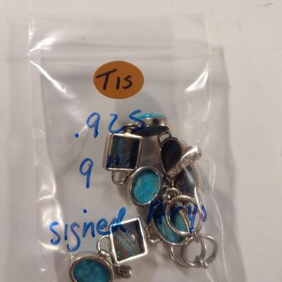 Arya Sterling Silver and Multi-Stone Toggle Bracelet - Approx 9" and (T15)