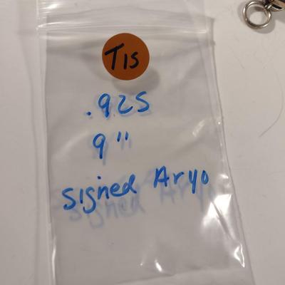 Arya Sterling Silver and Multi-Stone Toggle Bracelet - Approx 9" and (T15)