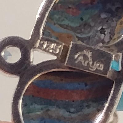 Arya Sterling Silver and Multi-Stone Toggle Bracelet - Approx 9" and (T15)