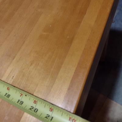 Solid Wood Butcher Block Table Kitchen Island on Castors