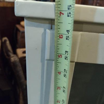 Metal Apothecary Cabinet with Cabriole Legs and Glass Front Door