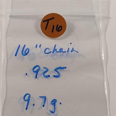 Sterling Silver Necklace with Pendant (T16)