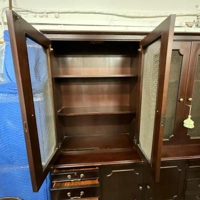 Lot 1047 Office Wall Credenza w/ Filing Cabinets & Bookcase.