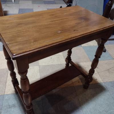 Vintage Wood Finish Console Side Table