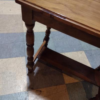 Vintage Wood Finish Console Side Table