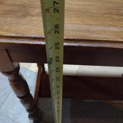 Vintage Wood Finish Console Side Table