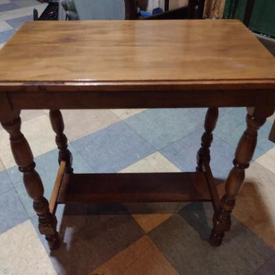 Vintage Wood Finish Console Side Table