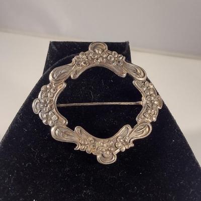 Sterling Silver Brooch- Approx 22.6 Grams (T17)