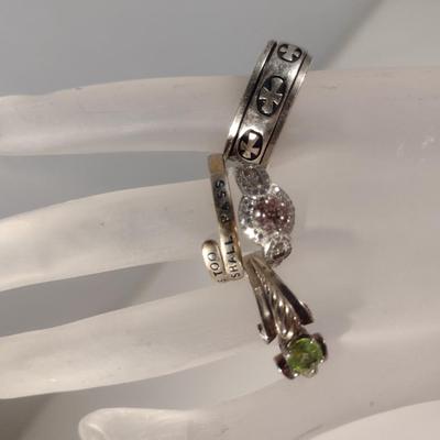 Collection of Sterling Silver Rings- Approx 21.2 Grams Total Weight (T20)