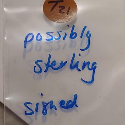 Inlaid Stone Pendant and Earring Set (T21)