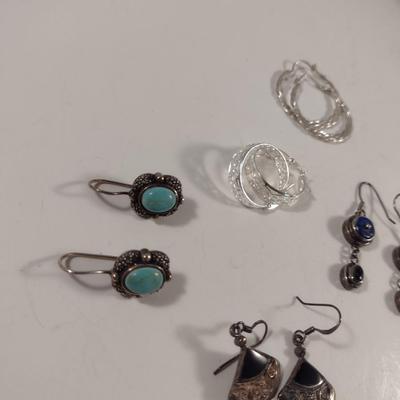 Collection of Sterling Silver Earrings- Approx 52.3 Grams Total Weight (T23)