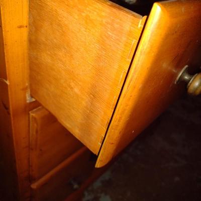 Cherry Wood Three Drawer Dresser