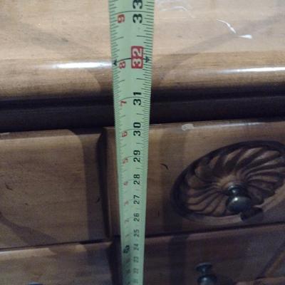 Cherry Wood Three Drawer Dresser