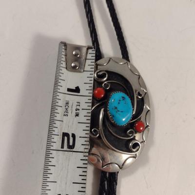 Bolo Tie with Multi-Stone Pendant (D2)