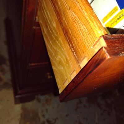 Mahogany Three Drawer Bedside Dresser