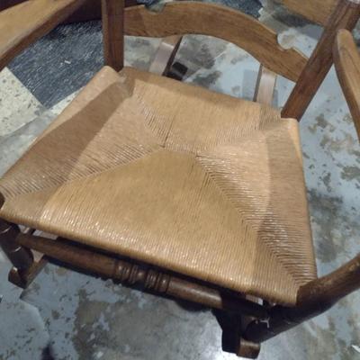 Rush Seat Ladder Back Rocking Chair
