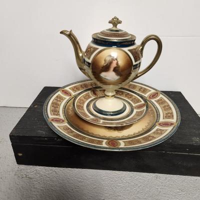 Antique Chocolate Pot Set