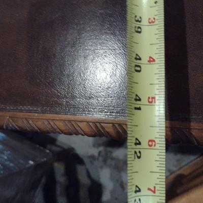 Knee Hole Office Desk with Leather Writing Surface