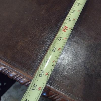 Knee Hole Office Desk with Leather Writing Surface