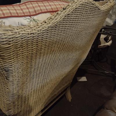 Rattan Patio Chair with Cushion Set