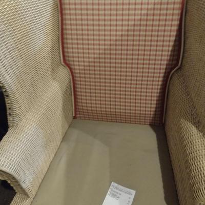 Rattan Patio Chair with Cushion Set