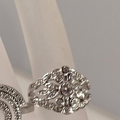 Collection of Sterling Silver Rings- Approx 14.8 Grams Total Weight (D6)