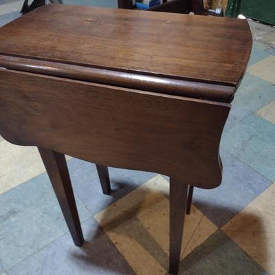 Solid Wood Drop Leaf Side Table