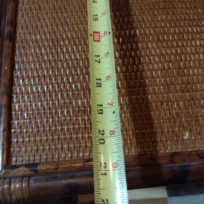 Rattan Three Piece Nesting Table Set