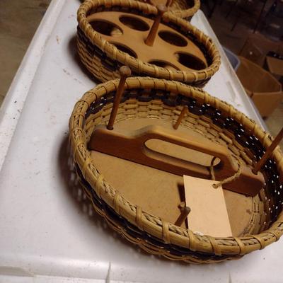 Three Hand Woven Knitting/Household Baskets