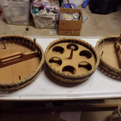 Three Hand Woven Knitting/Household Baskets