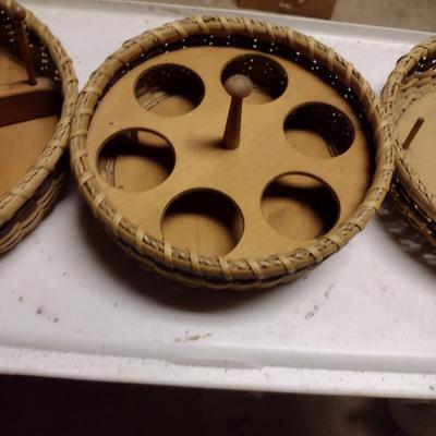 Three Hand Woven Knitting/Household Baskets