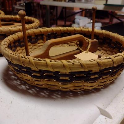 Three Hand Woven Knitting/Household Baskets