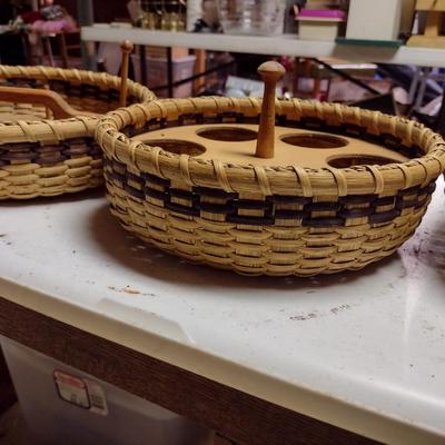 Three Hand Woven Knitting/Household Baskets